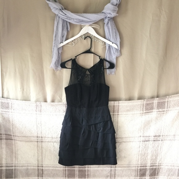 FINAL $ LITTLE BLK BCBG MAXAZRIA RUFFLE MINI DRESS - Picture 8 of 8